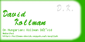 david kollman business card